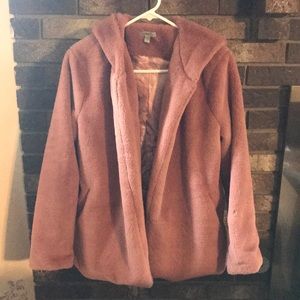 Plush mauve coat NEW